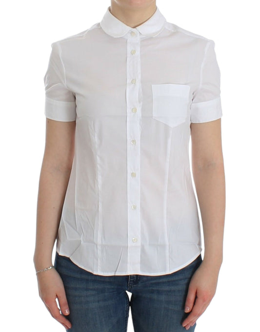 John Galliano Weißes Baumwollshirt Top
