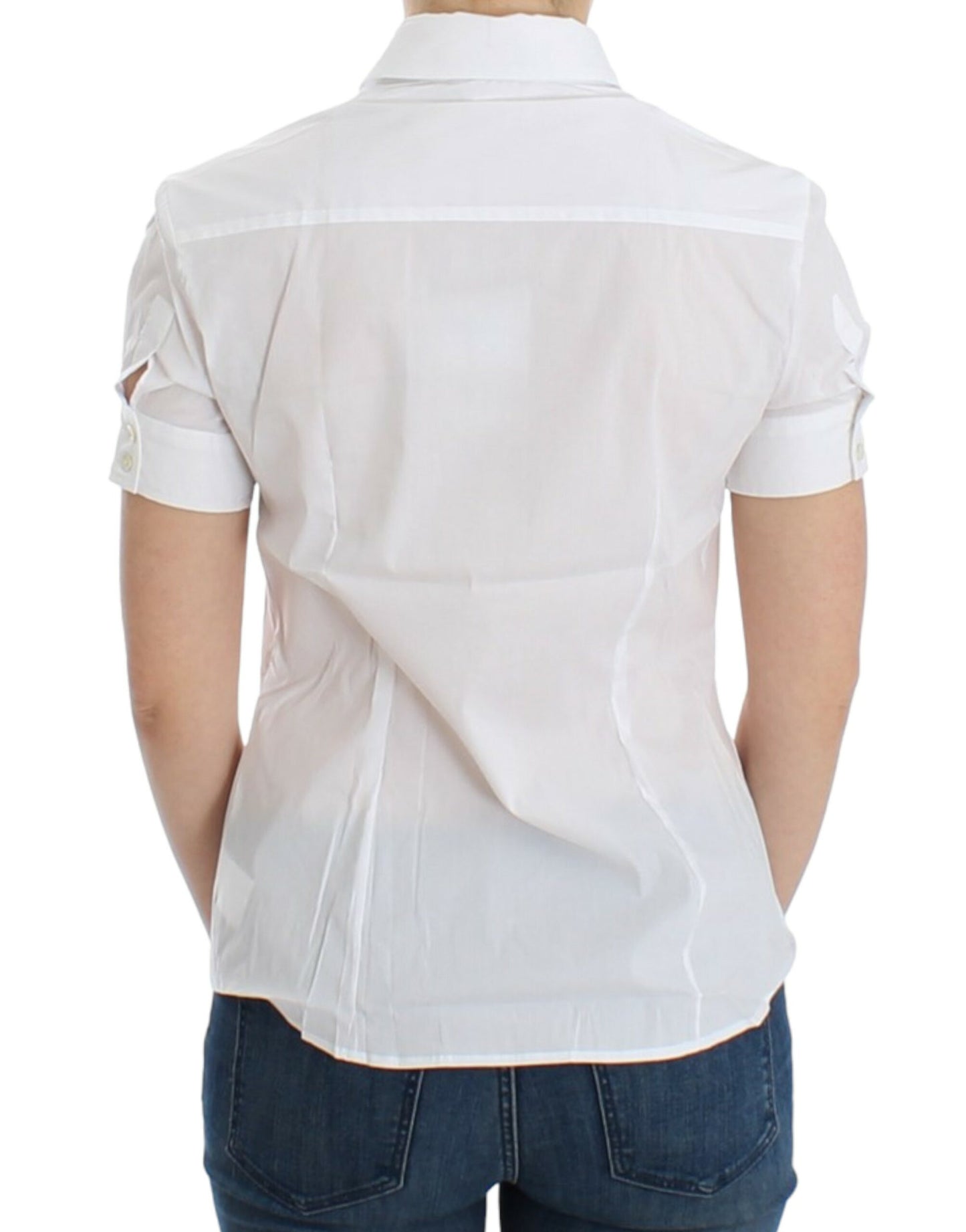 John Galliano Weißes Baumwollshirt Top