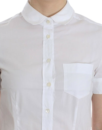 John Galliano Weißes Baumwollshirt Top