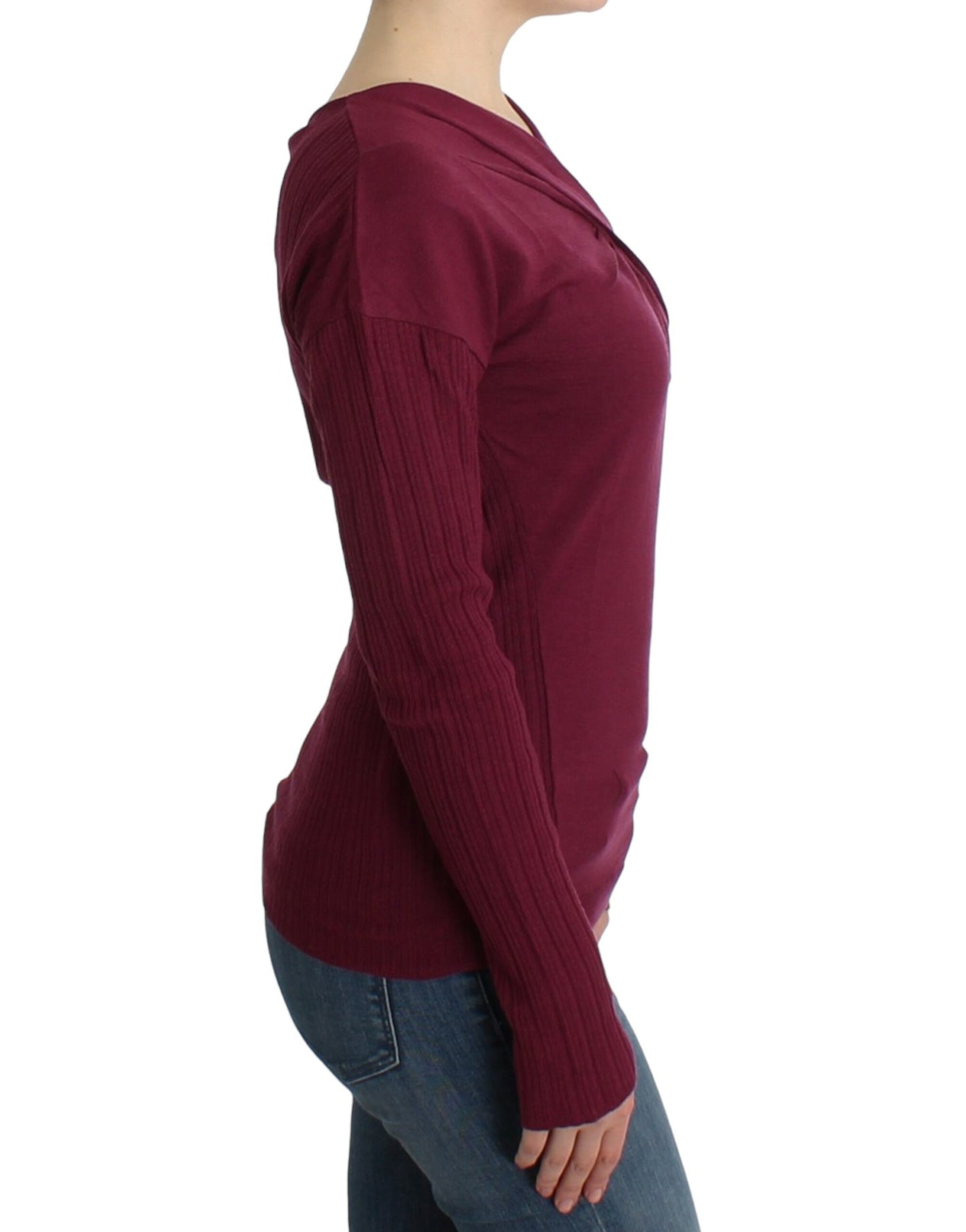 Cavalli Lila Wollstrickpullover