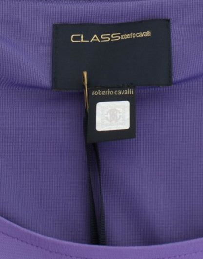 Cavalli Lila langärmeliges Kleid