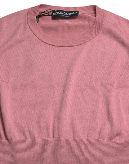 Dolce & Gabbana Pinkes ärmelloses Tank-Top mit Rundhalsausschnitt