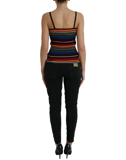 Dolce & Gabbana Mehrfarbig gestreiftes Spaghetti-Träger-Top