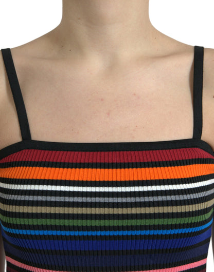 Dolce & Gabbana Mehrfarbig gestreiftes Spaghetti-Träger-Top
