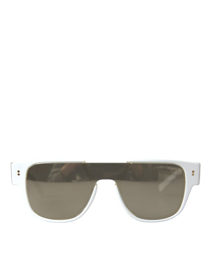 Dolce & Gabbana Weiße Acetat-Spiegel-Gläser DG4356 Sonnenbrille