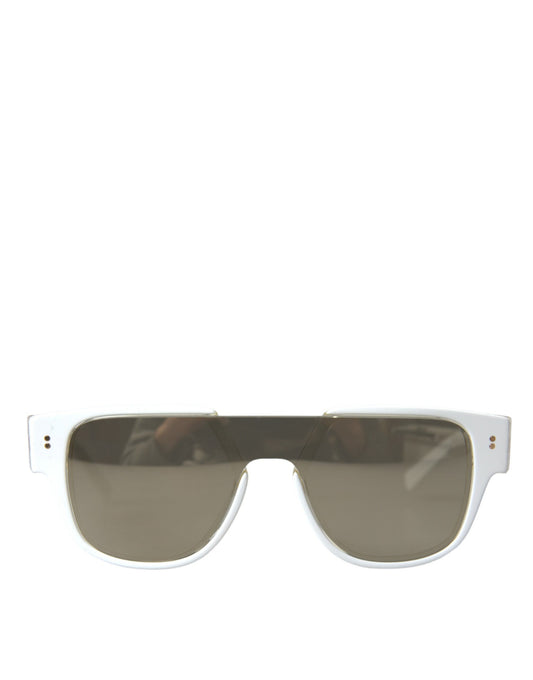Dolce & Gabbana Weiße Acetat-Spiegel-Gläser DG4356 Sonnenbrille
