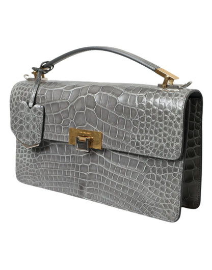 Balenciaga Graue Exotenleder Handtasche Medium Schulter