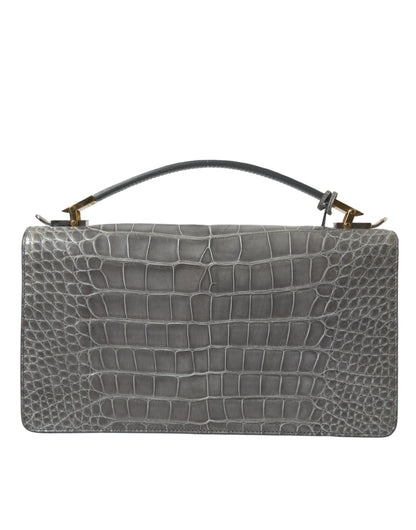 Balenciaga Graue Exotenleder Handtasche Medium Schulter