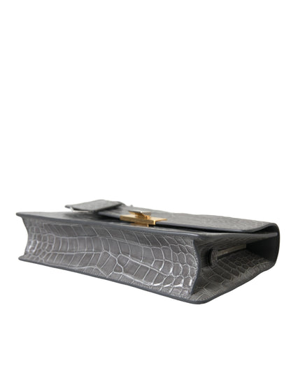 Balenciaga Graue Exotenleder Handtasche Medium Schulter