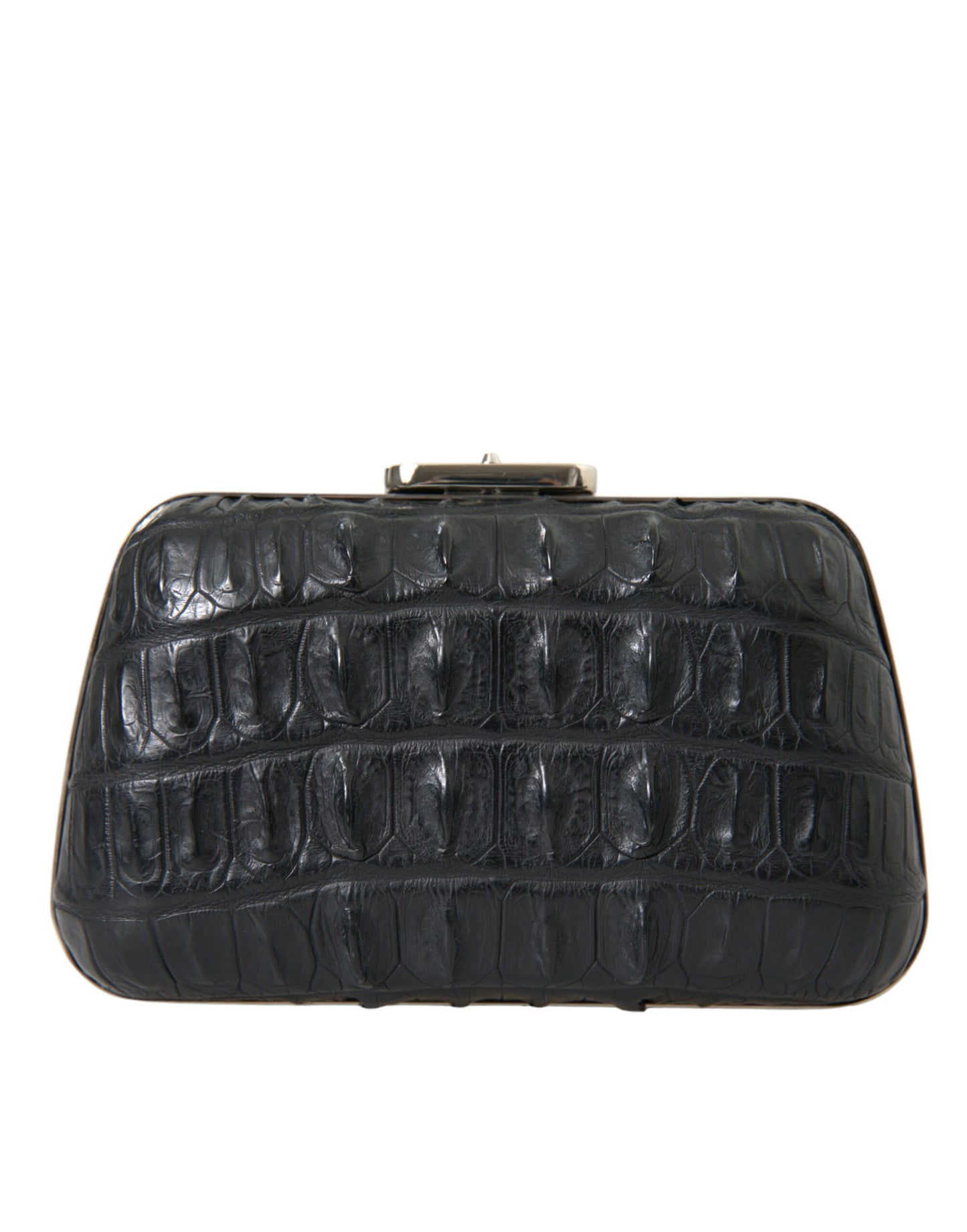 Balenciaga Schwarze Exotenhaut Leder Umhängetasche Crossbody Box Clutch Bag