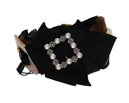 Dolce & Gabbana Klarer Kristall Braunes Haarstirnband