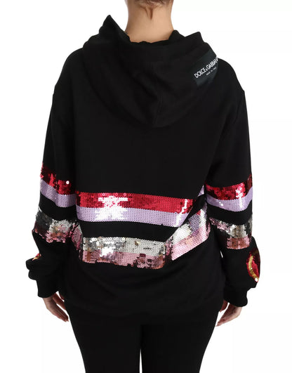 Dolce & Gabbana DG Pailletten Pullover mit Kapuze