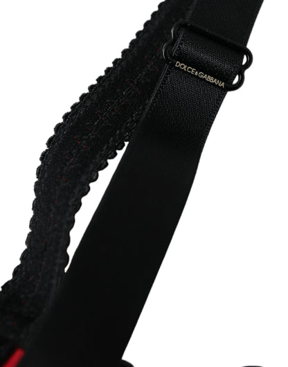 Dolce & Gabbana Bordeauxfarbener Balconette-BH aus Seiden-Stretch