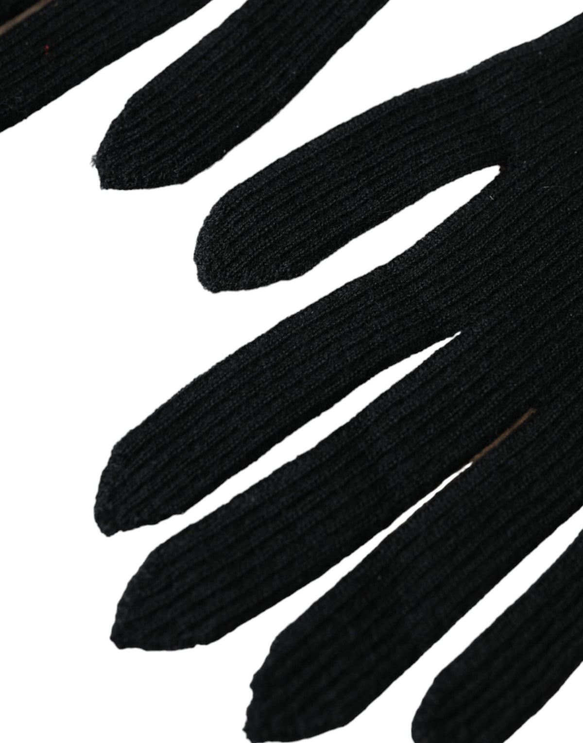 Dolce & Gabbana Schwarze lange Kaschmir-Strickhandschuhe