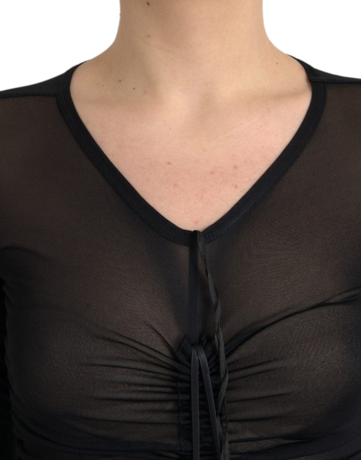 Dolce & Gabbana Schwarzes transparentes Bodycon-Midikleid
