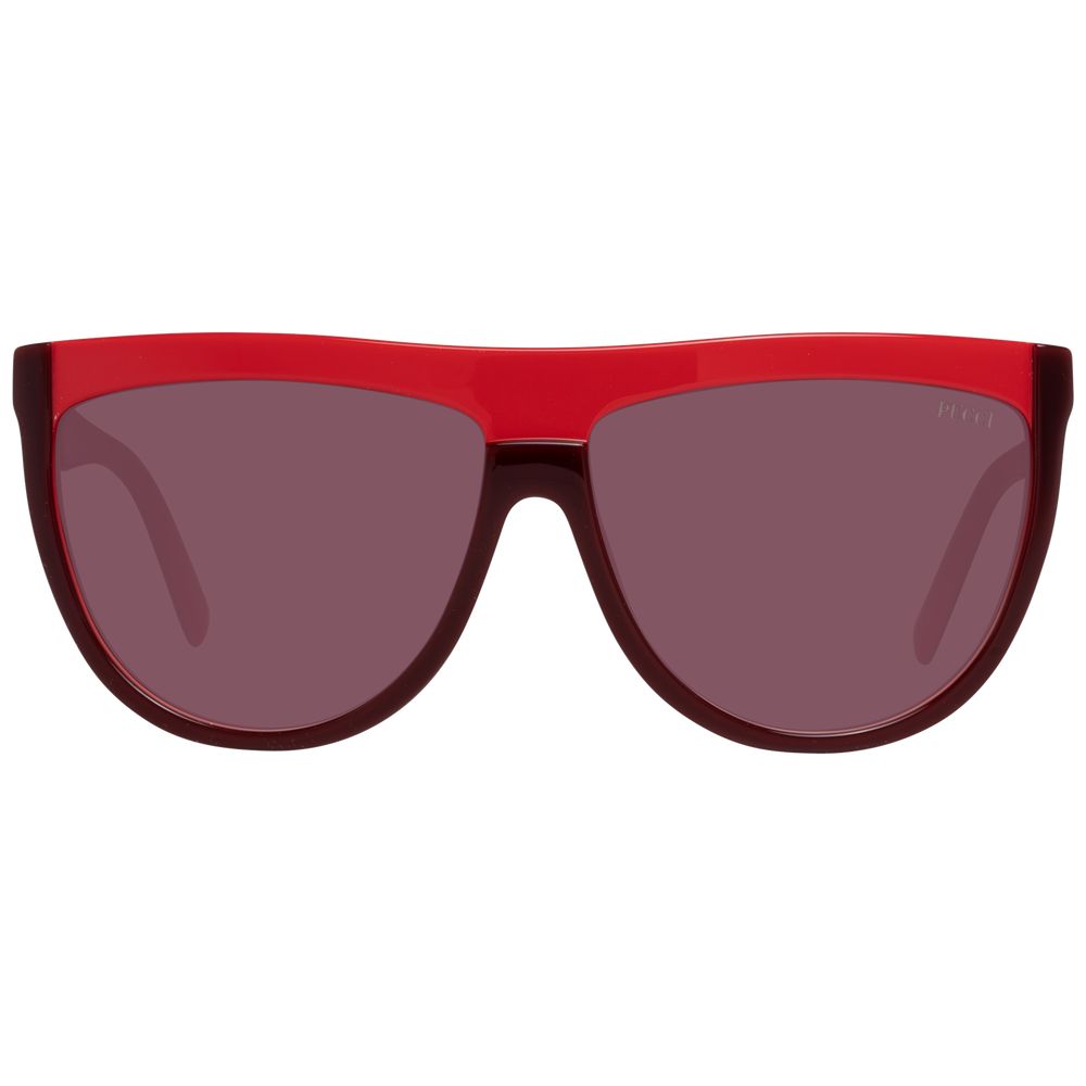 Emilio Pucci Sonnenbrille aus burgunderfarbenem Kunststoff