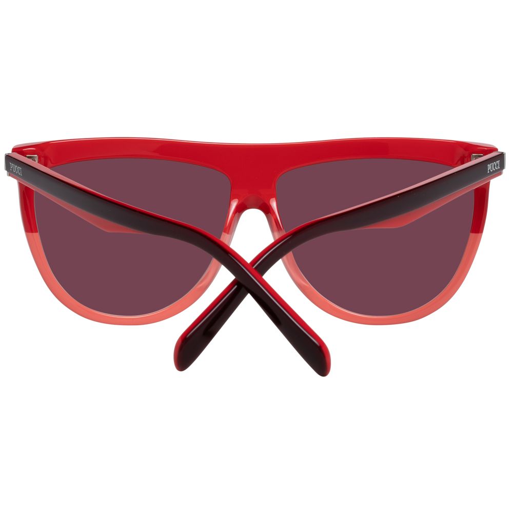 Emilio Pucci Sonnenbrille aus burgunderfarbenem Kunststoff