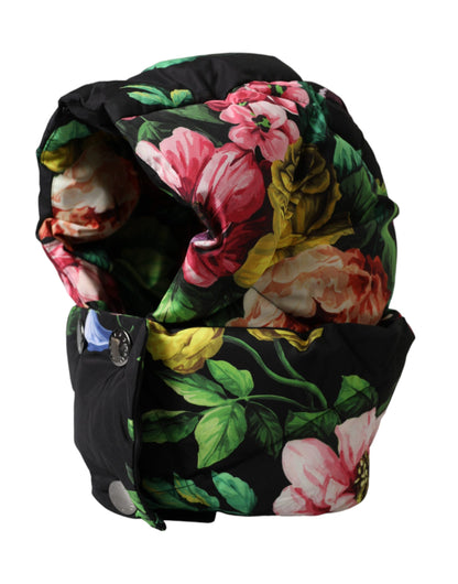 Dolce & Gabbana Schwarze Kopfbedeckung mit Blumenprint