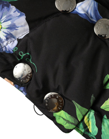 Dolce & Gabbana Schwarze Kopfbedeckung mit Blumenprint
