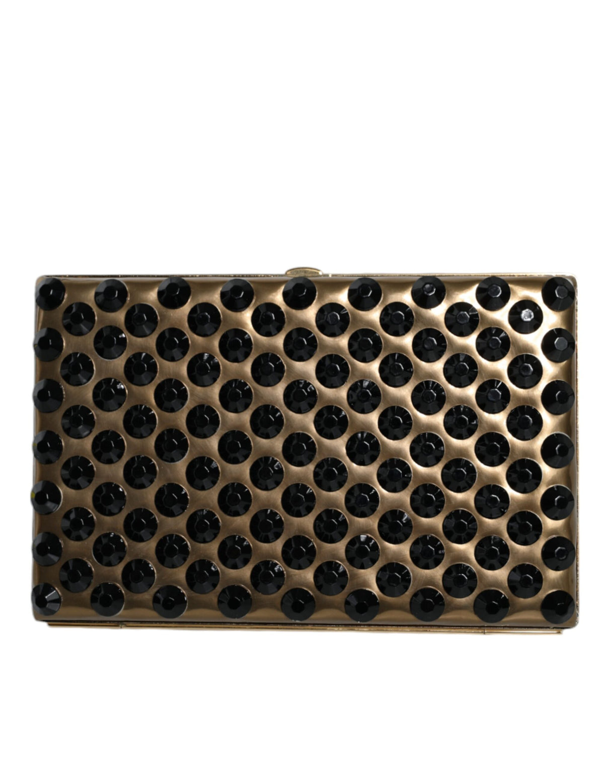 Dolce & Gabbana Gold Crystal Bifold Clutch Evening Party 's Purse Bag