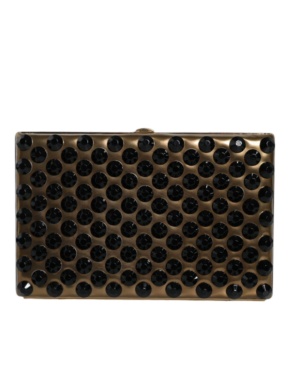 Dolce & Gabbana Gold Crystal Bifold Clutch Evening Party 's Purse Bag