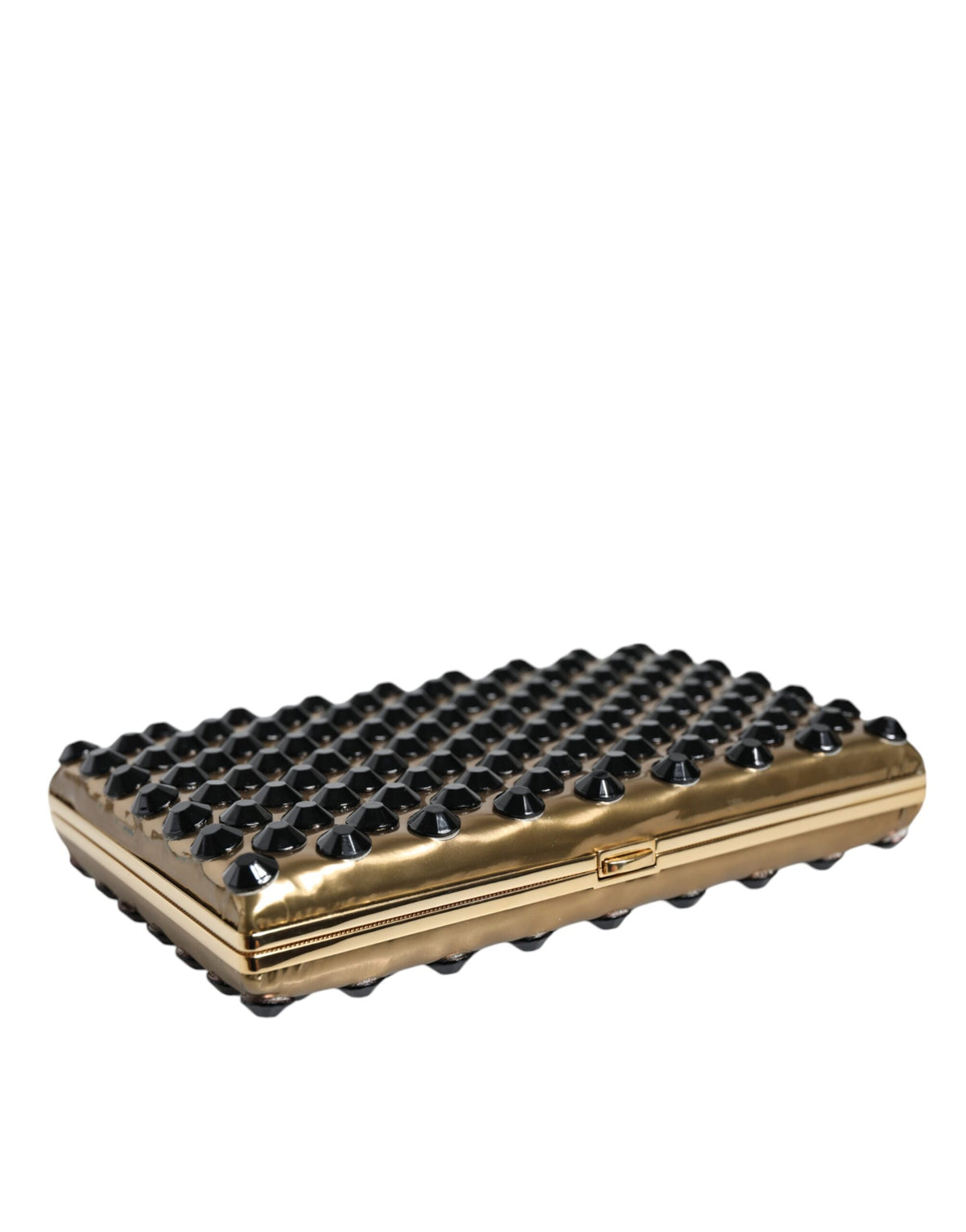 Dolce & Gabbana Gold Crystal Bifold Clutch Evening Party 's Purse Bag