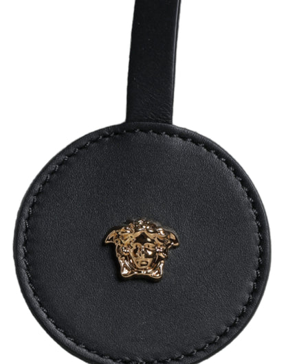 Versace Weiße Top Handle Canvas Leder Logo Crossbody Tote Bag