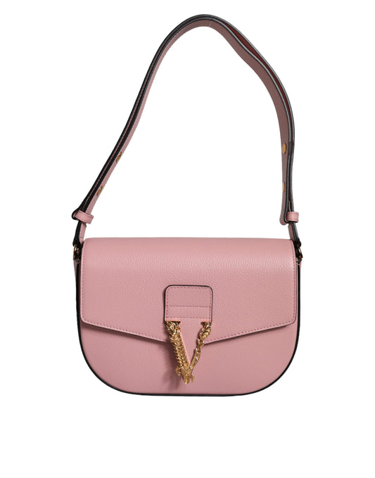 Versace Rosa Crossbody-Schultertasche aus Leder
