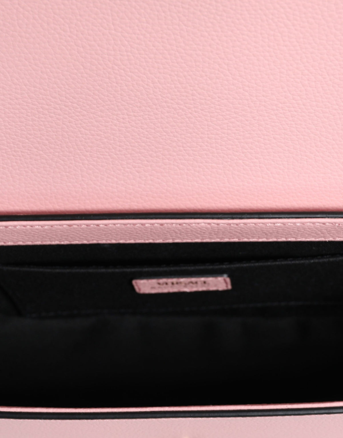 Versace Pink Grainy Calf Leather Logo Crossbody Bag