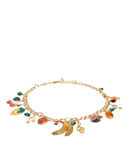 Dolce & Gabbana Goldfarbener Kettengürtel mit Kristall-Details