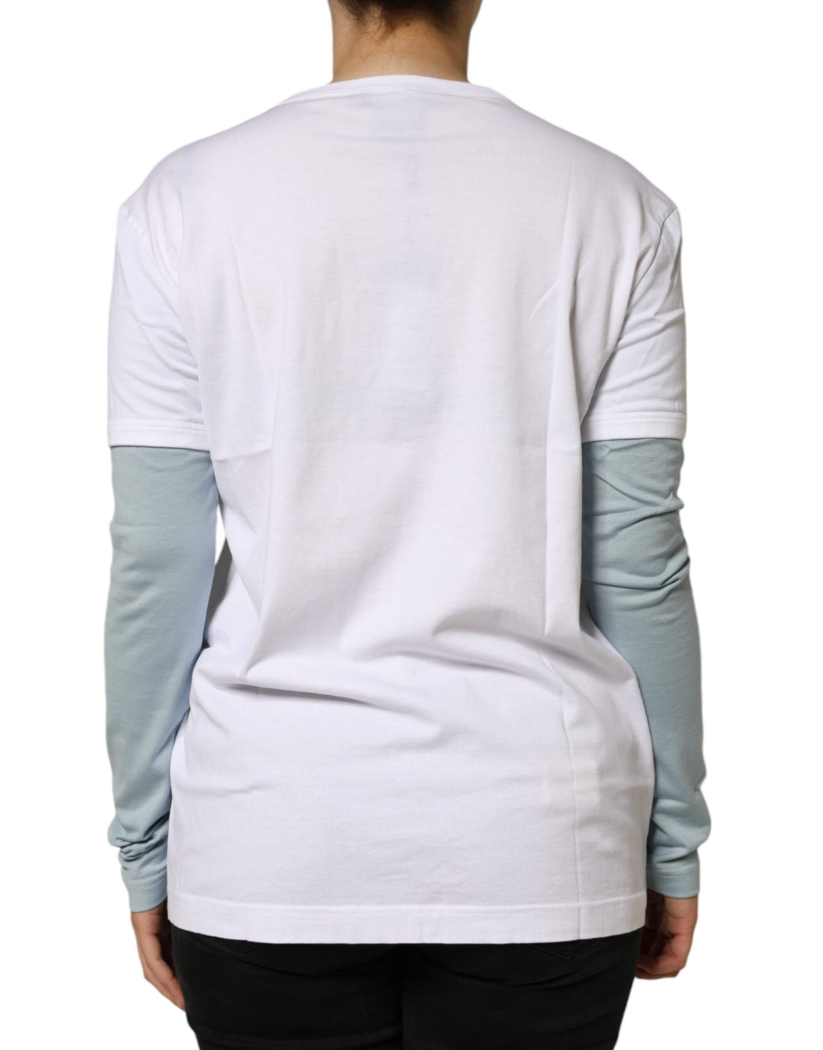 Dolce & Gabbana Weißes Baumwoll-T-Shirt mit DG-Logo