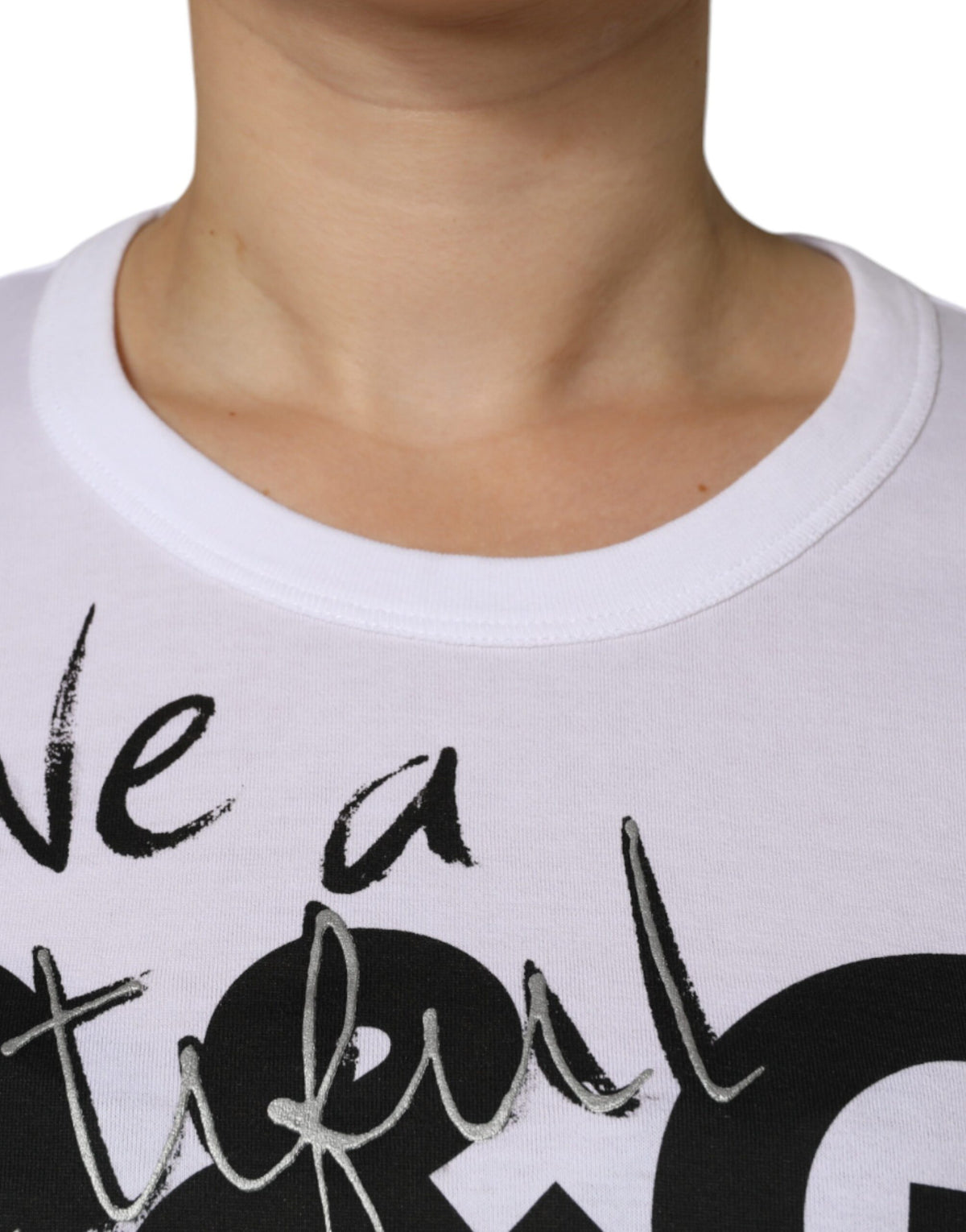 Dolce & Gabbana Weißes Baumwoll-T-Shirt mit DG-Logo