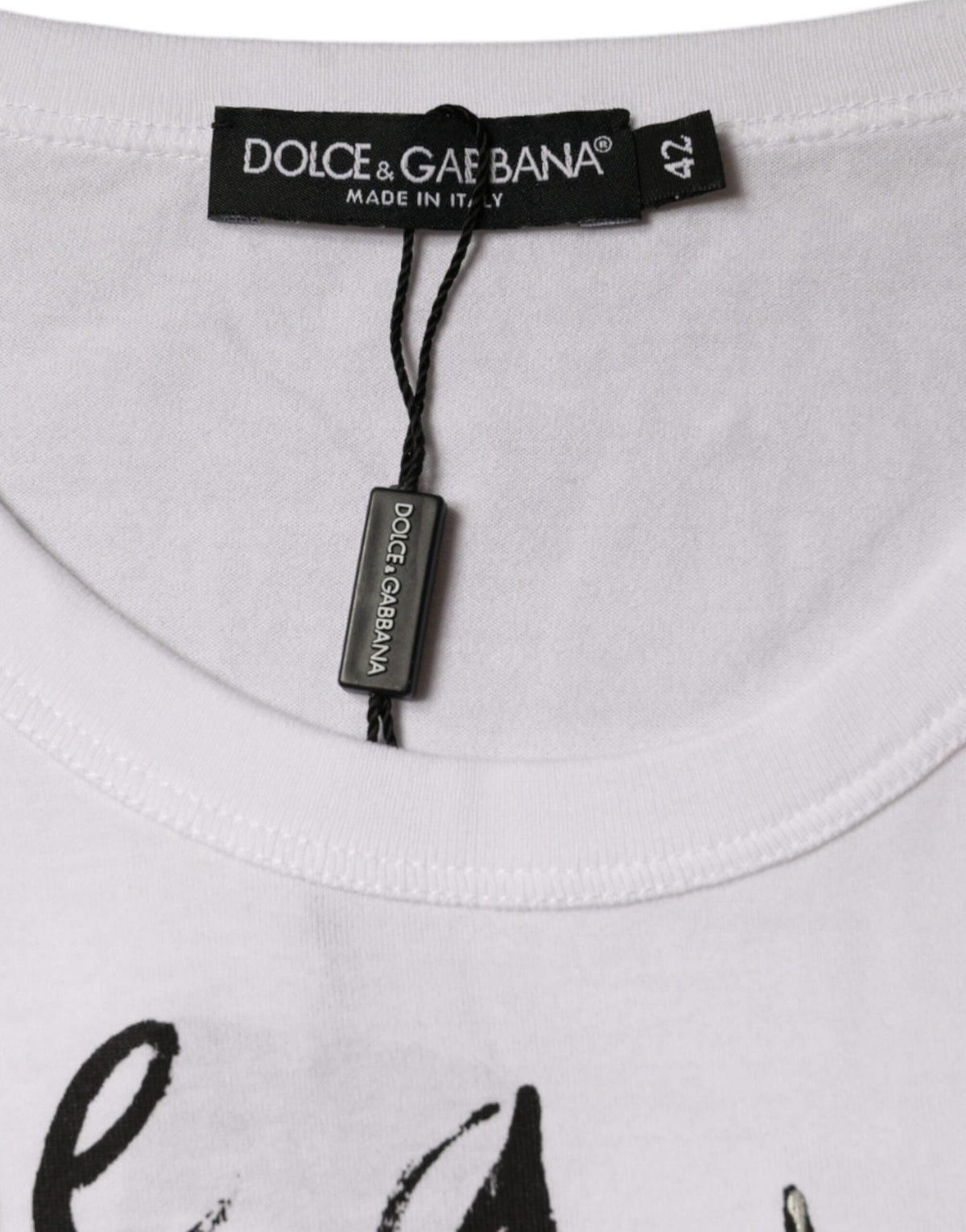 Dolce & Gabbana Weißes Baumwoll-T-Shirt mit DG-Logo