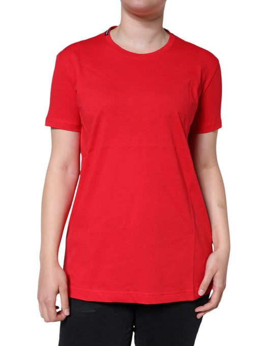 Dolce & Gabbana Rotes Baumwoll-T-Shirt