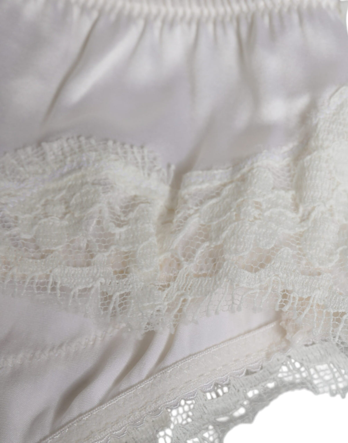 Dolce & Gabbana Weißes Seiden-Lingerie-Set
