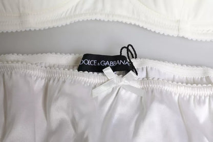 Dolce & Gabbana Weißes Seiden-Lingerie-Set