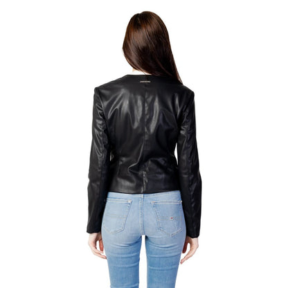 Armani Exchange Schwarze Lederjacke