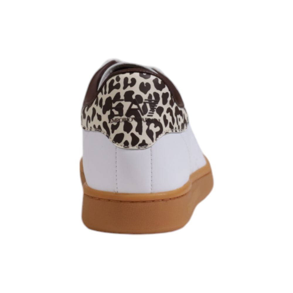 EA7 Emporio Armani Beige Leather Low Top Sneakers – Produktansicht 4 | Arca Lucia