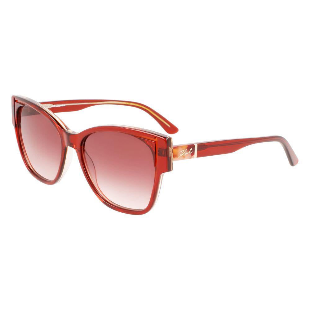 Karl Lagerfeld Sonnenbrille aus orangefarbenem Acetat