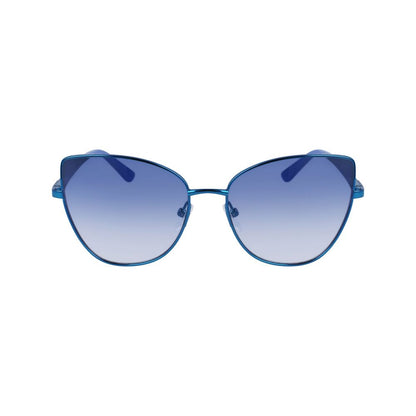 Karl Lagerfeld Blaue Sonnenbrille aus Metall