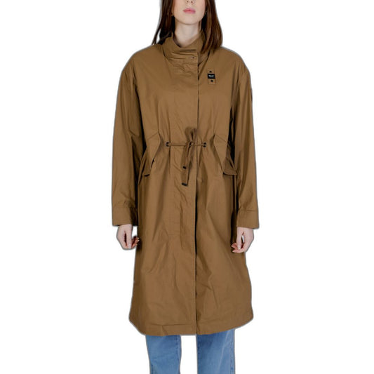 Blauer Zweifarbiger Baumwollparka