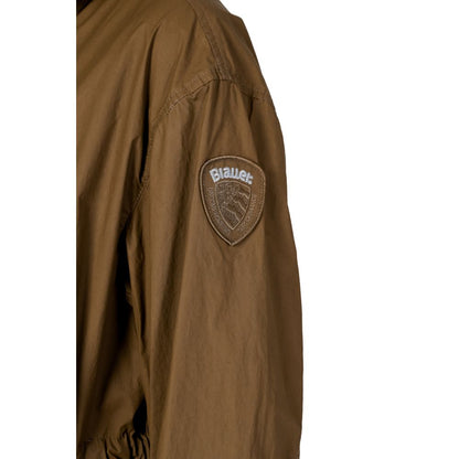 Blauer Zweifarbiger Baumwollparka