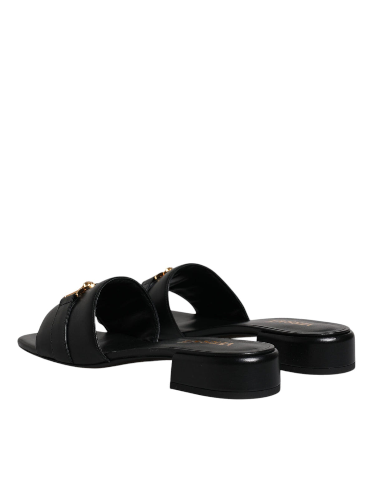 Versace Scarpe basse Nere con Logo Slip-On in pelle
