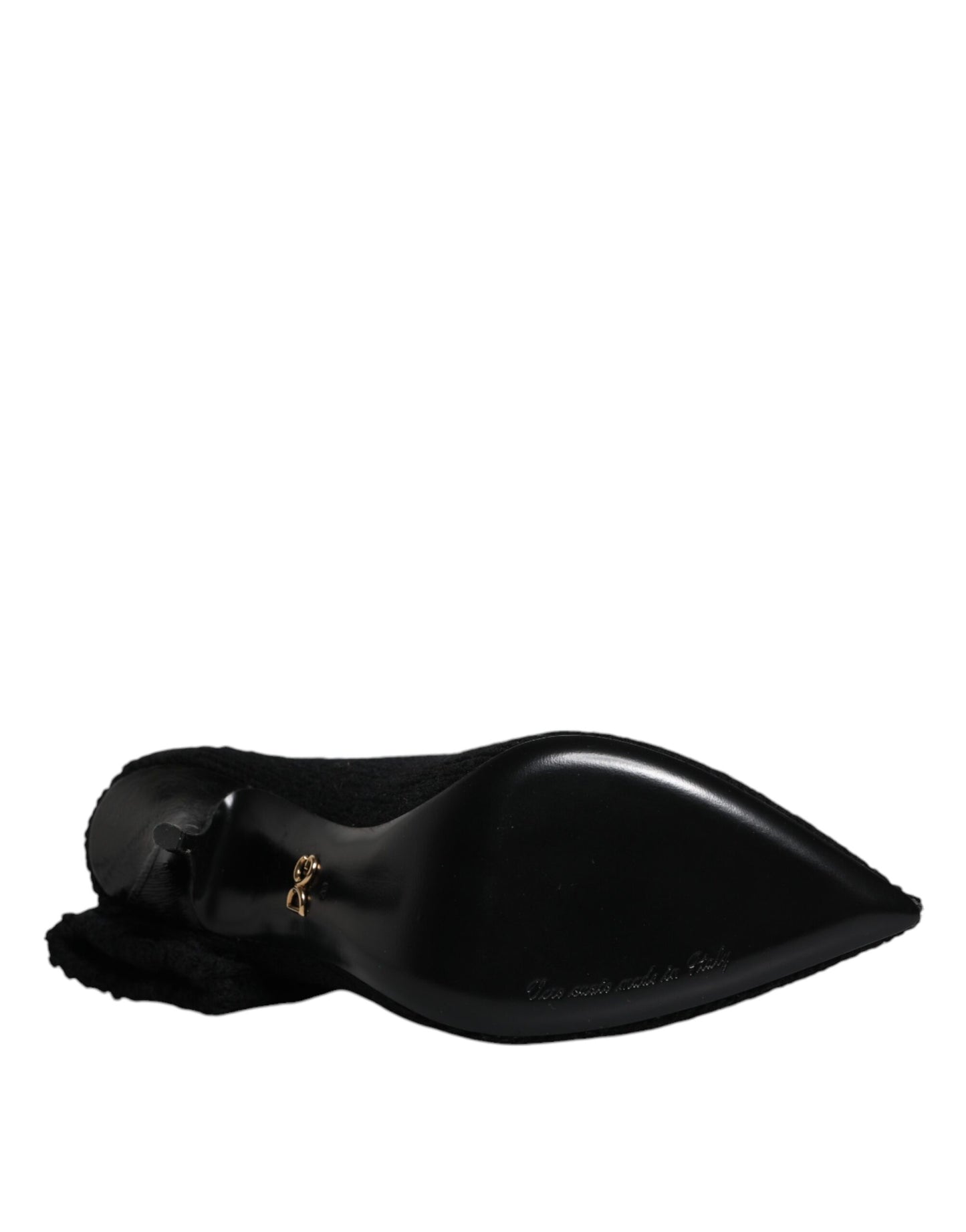 Dolce & Gabbana Schwarz Stiletto Heels Mid Calf Stiefel Schuhe