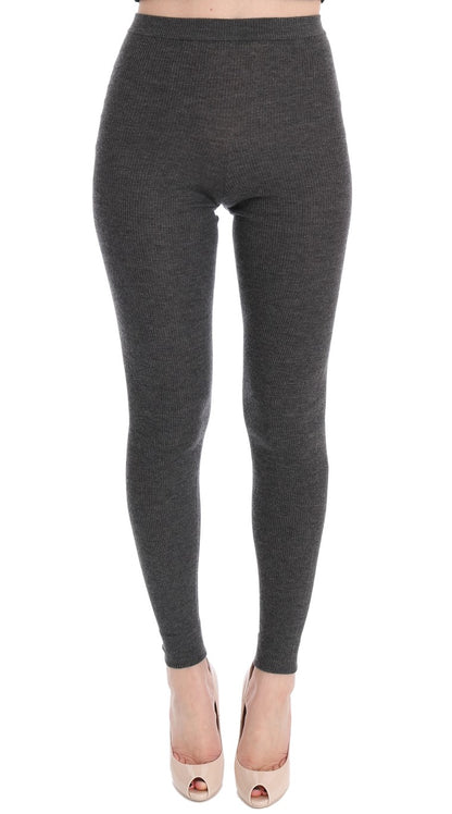 Dolce & Gabbana Graue Kaschmir-Stretch-Strumpfhose