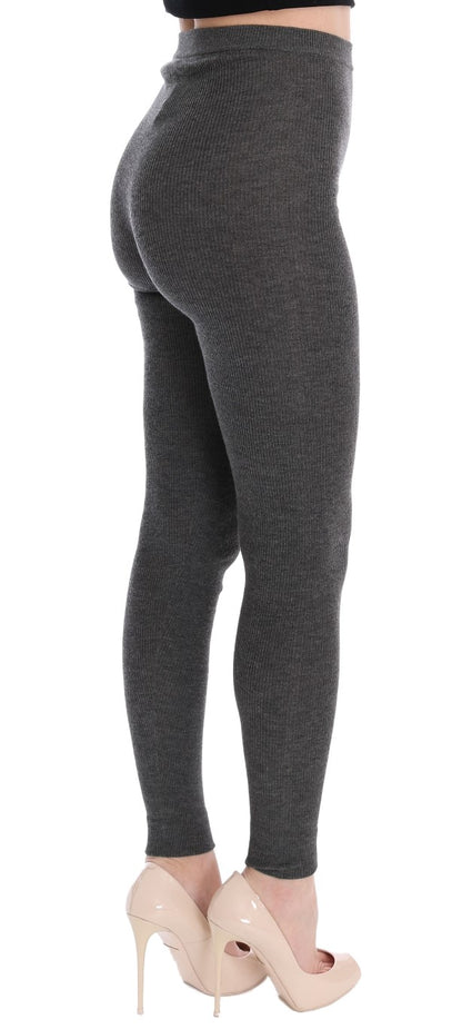 Dolce & Gabbana Graue Kaschmir-Stretch-Strumpfhose
