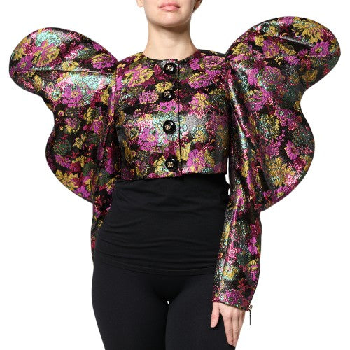 Dolce & Gabbana Multicolour Floral Cropped Jacquard Jacket