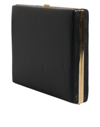 Dolce & Gabbana Schwarze Leder-Mini-Clutch