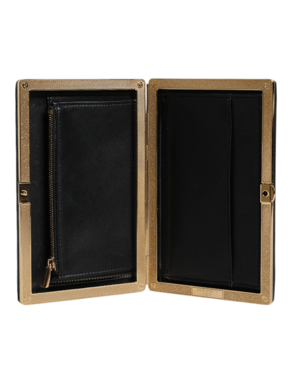 Dolce & Gabbana Schwarze Leder-Mini-Clutch