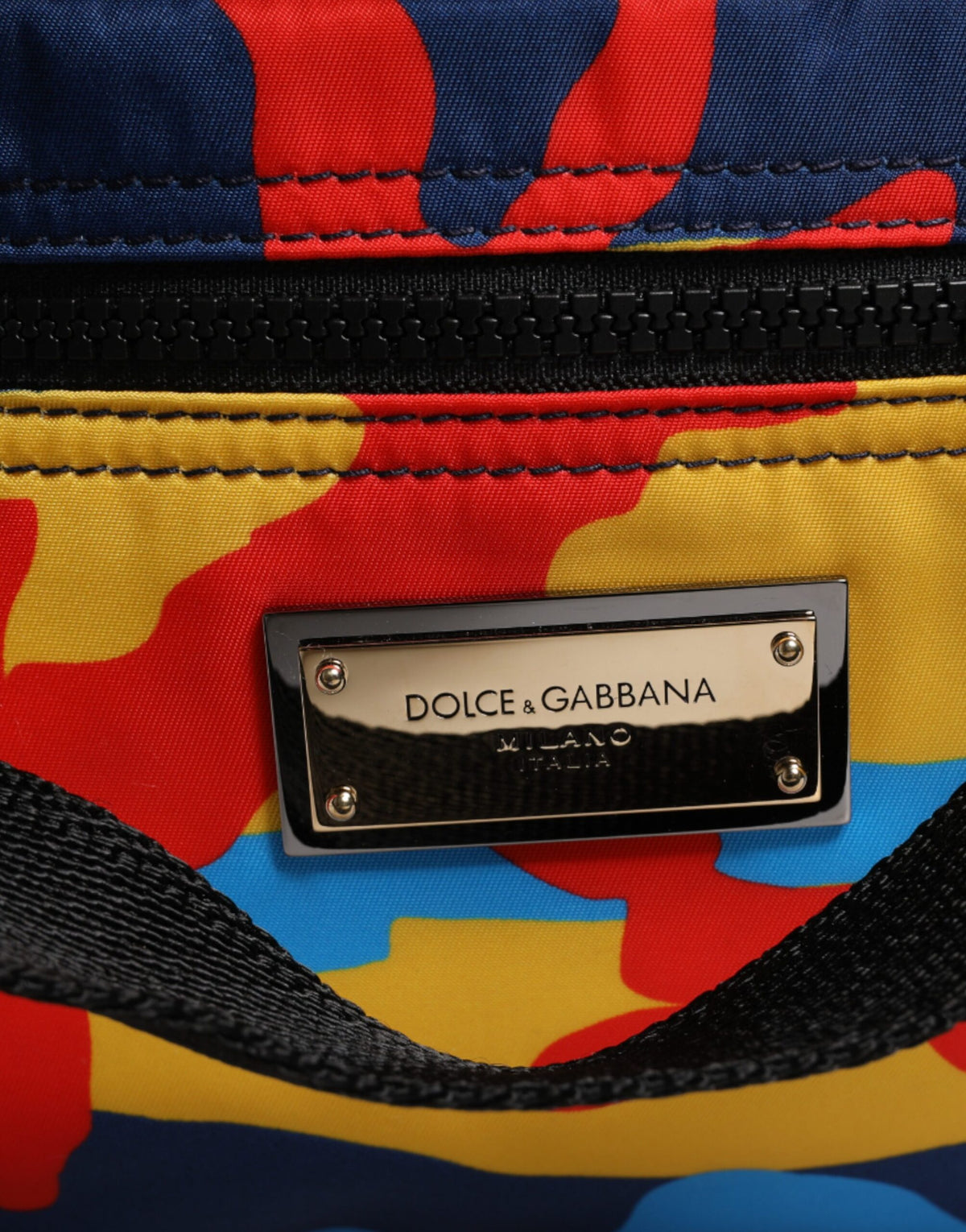 Dolce & Gabbana Multicolor Camouflage Nylon Shopping Bag